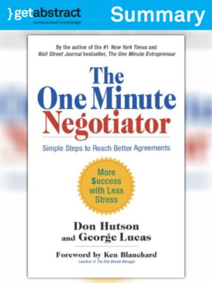 cover image of The One Minute Negotiator (Summary)